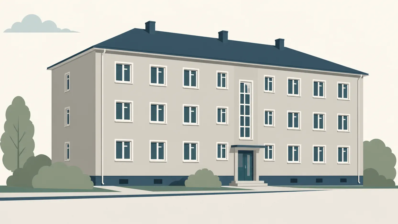 Wiederaufbau-Mehrfamilienhaus aus den 1950er-Jahren