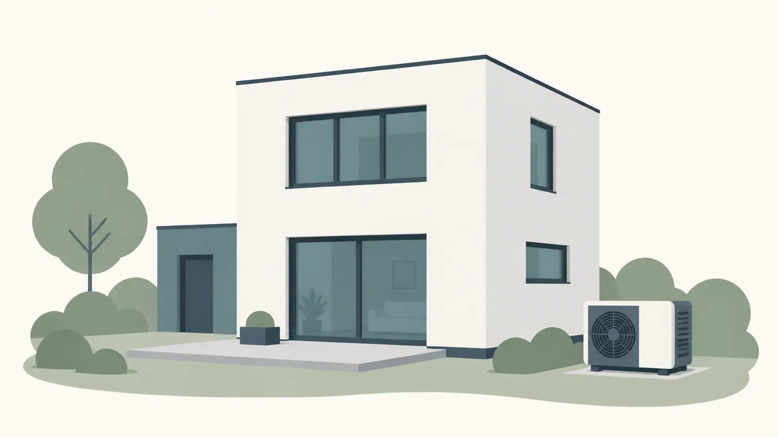 Neubau nach aktuellem gesetzlichem Effizienzhaus-55-Standard